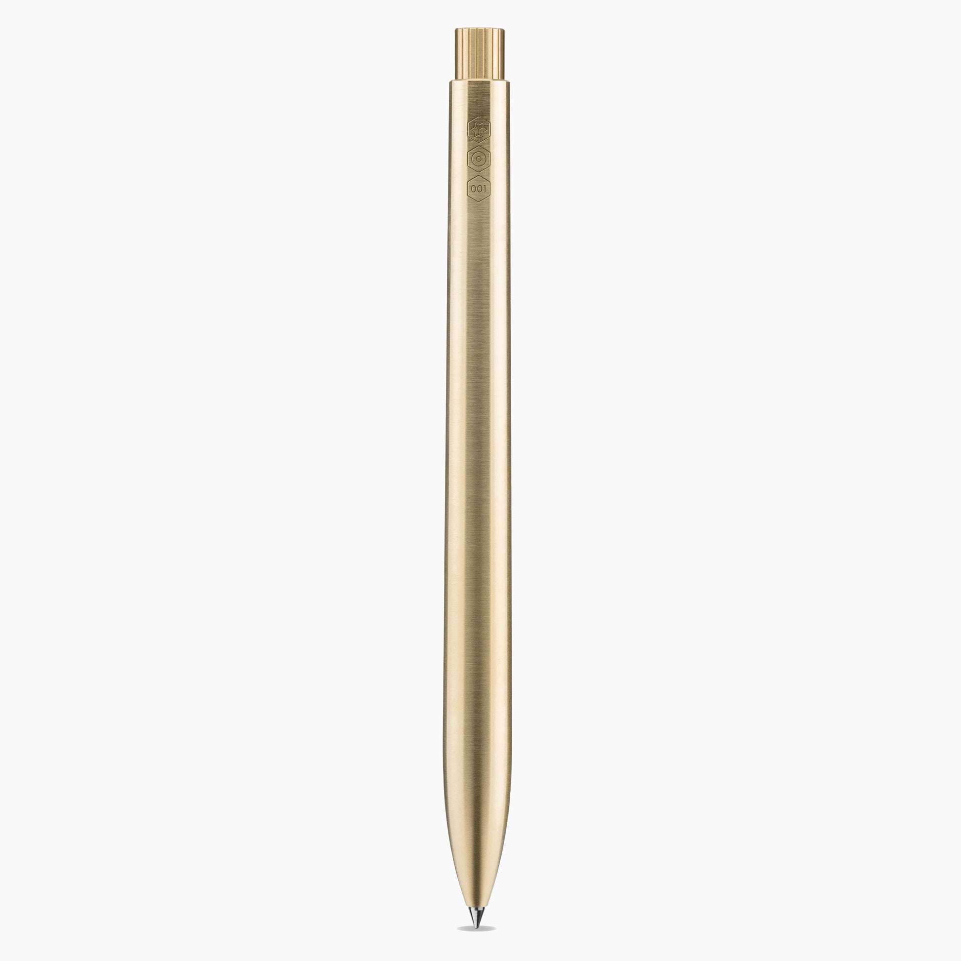 AJOTO Brass Natural Brushed Rollerball Pen